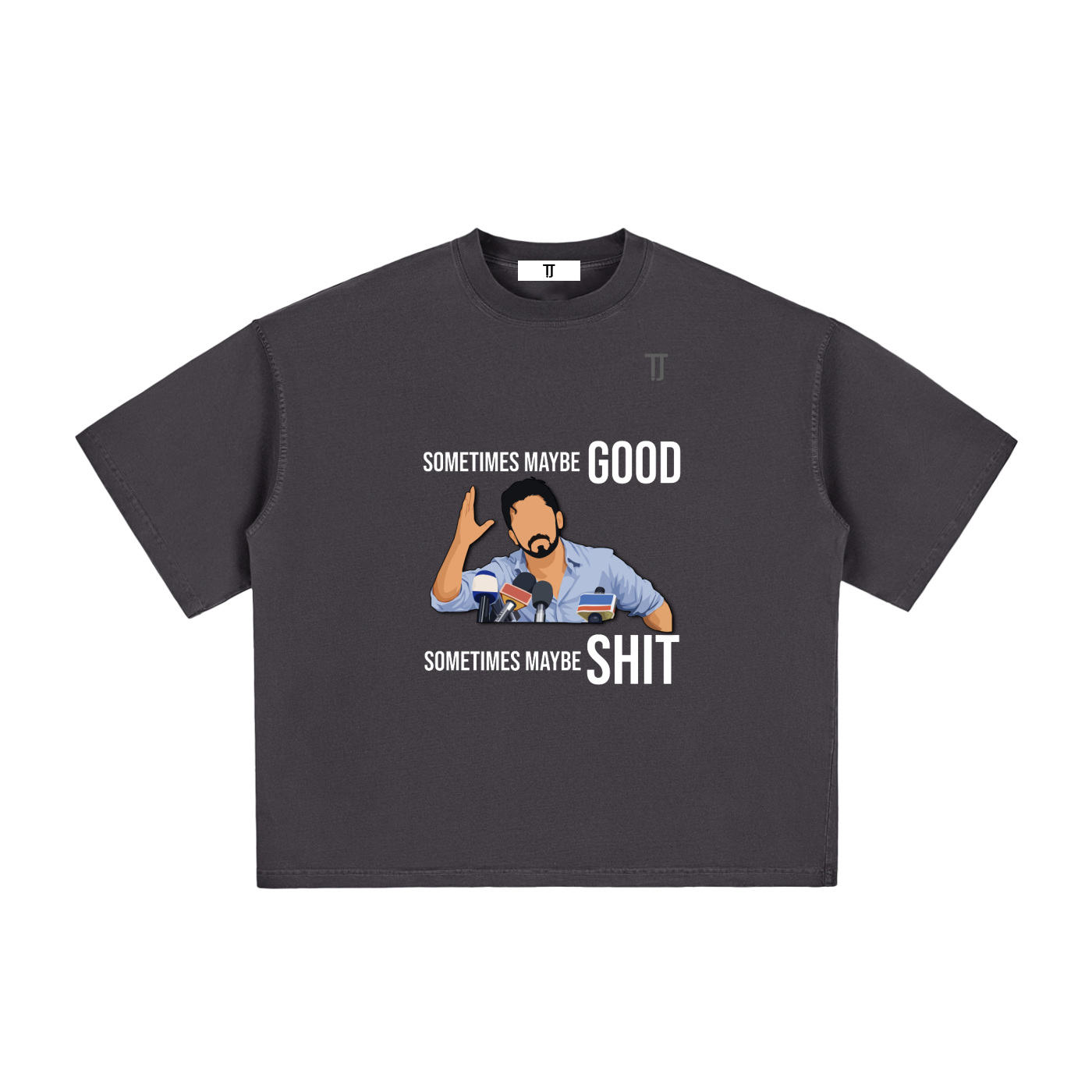 Reality - Boxy Tee - Washed Black