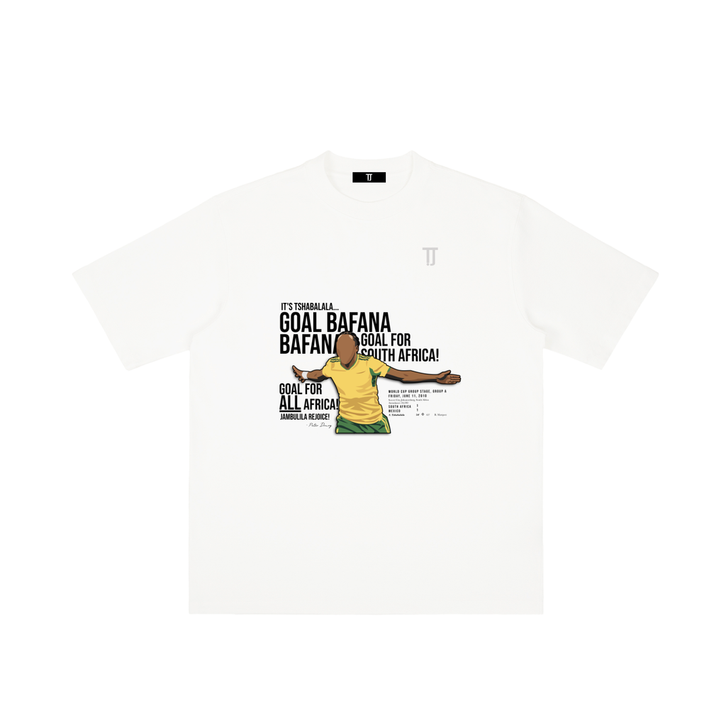 Bafana Bafana - Heavyweight Oversized Drop Shoulder Tee - White
