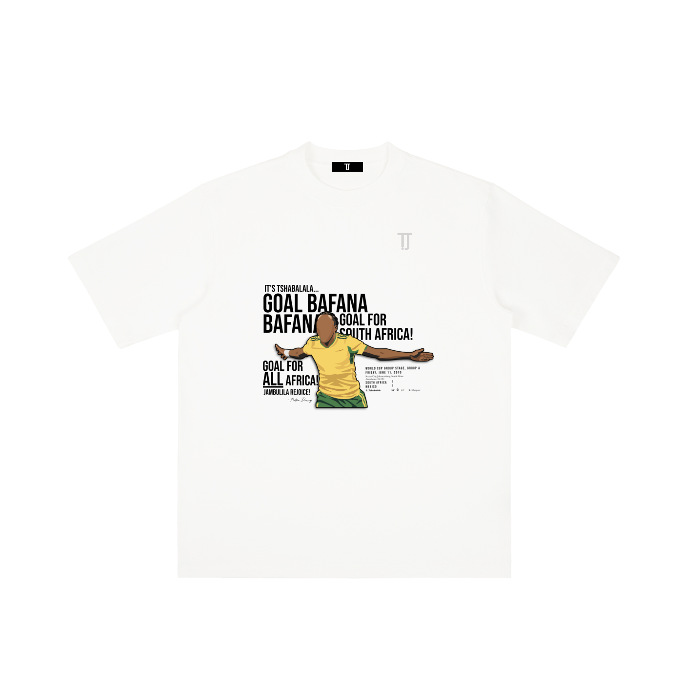 Bafana Bafana - Heavyweight Oversized Drop Shoulder Tee - White