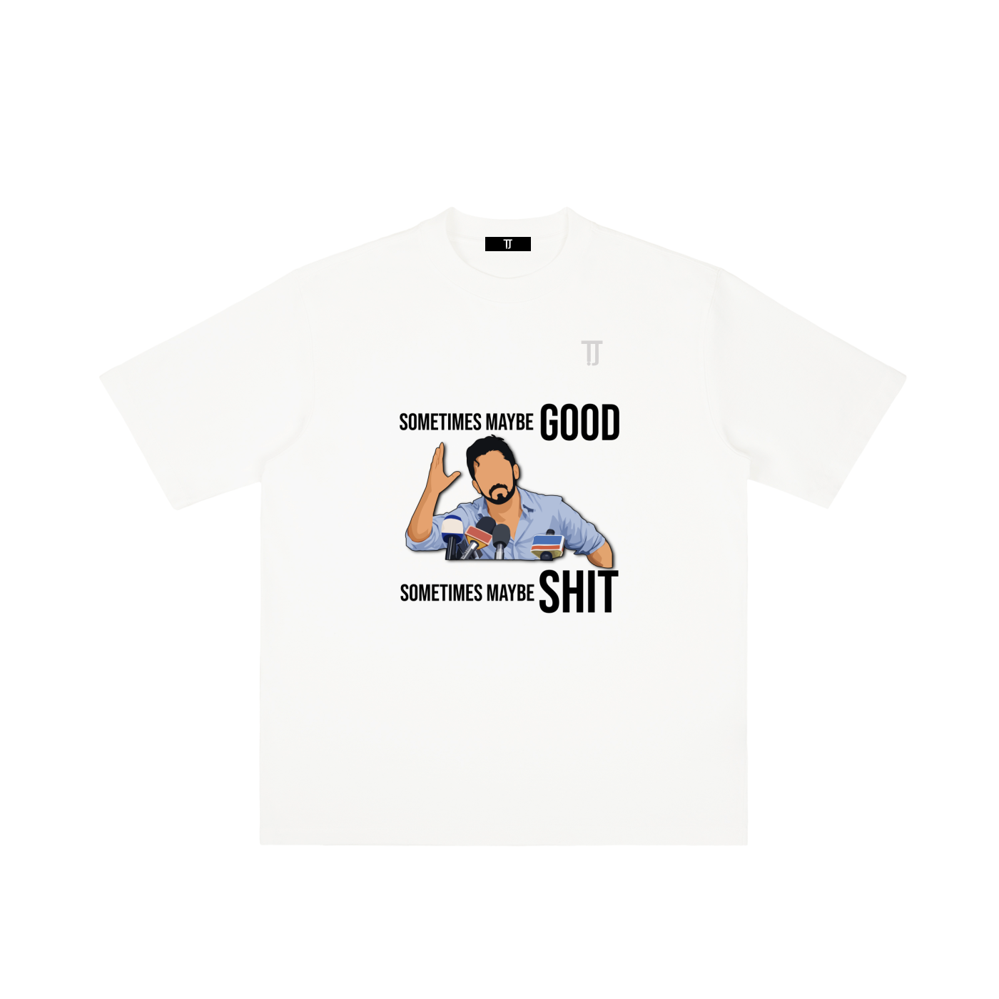 Reality - Heavyweight Oversized Drop Shoulder Tee - White