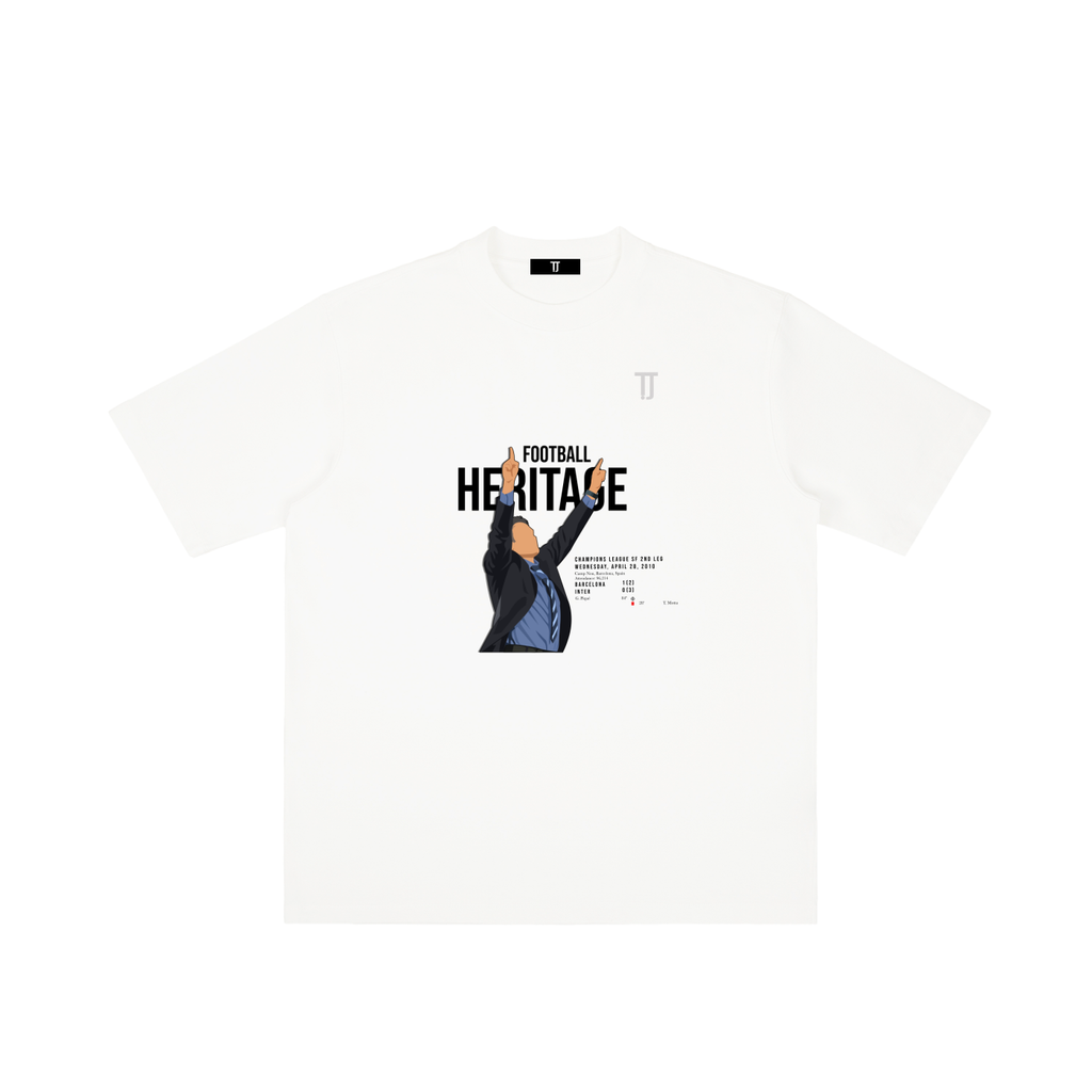 Football Heritage - Heavyweight Oversized Drop Shoulder Tee - White