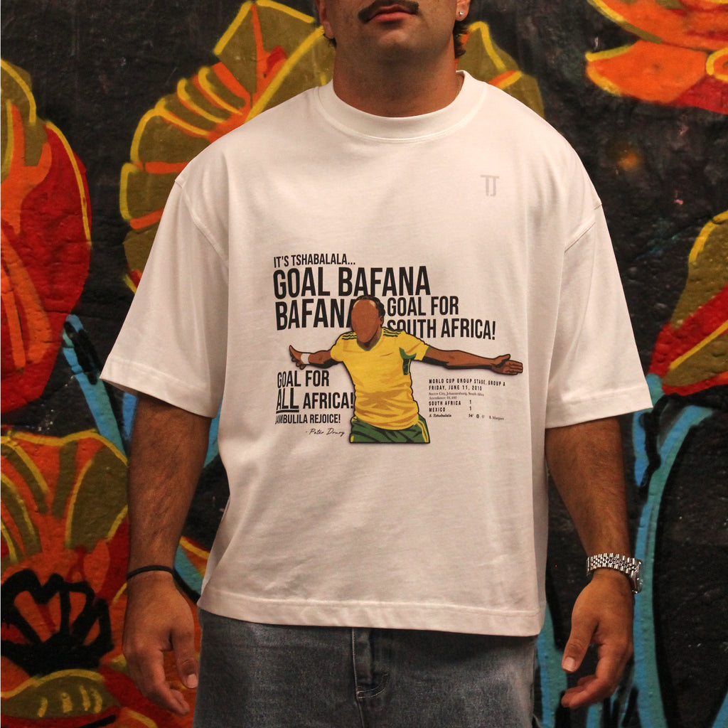 Bafana Bafana - Boxy Tee - White