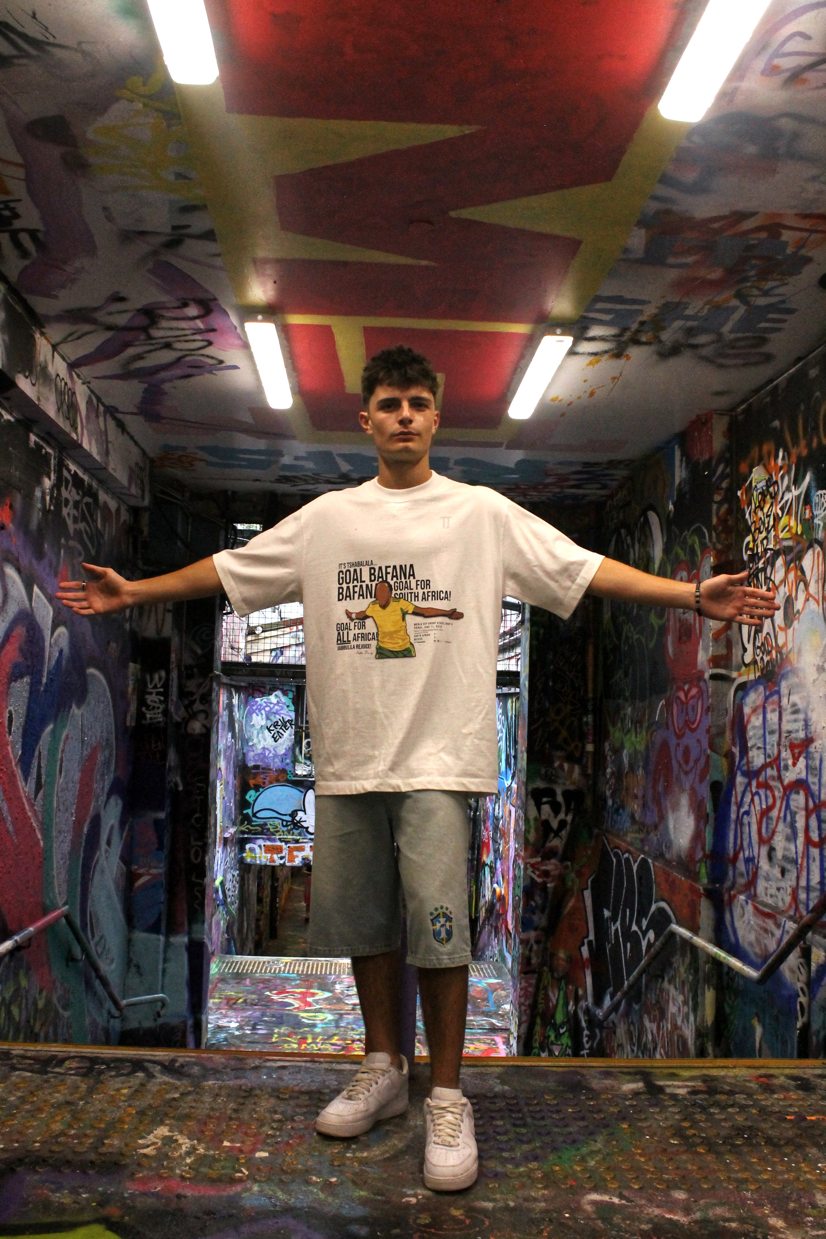 Bafana Bafana - Boxy Tee - White