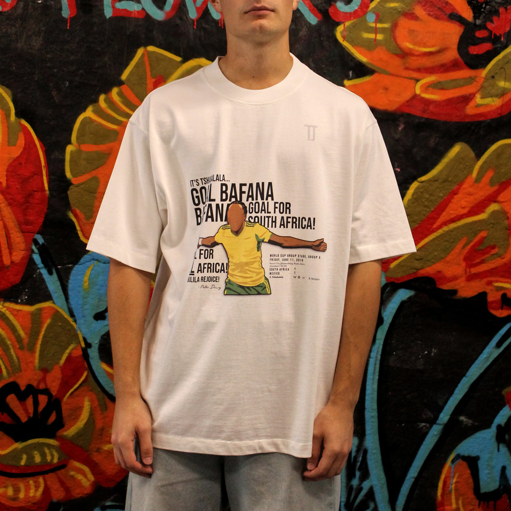 Bafana Bafana - Heavyweight Oversized Drop Shoulder Tee - White