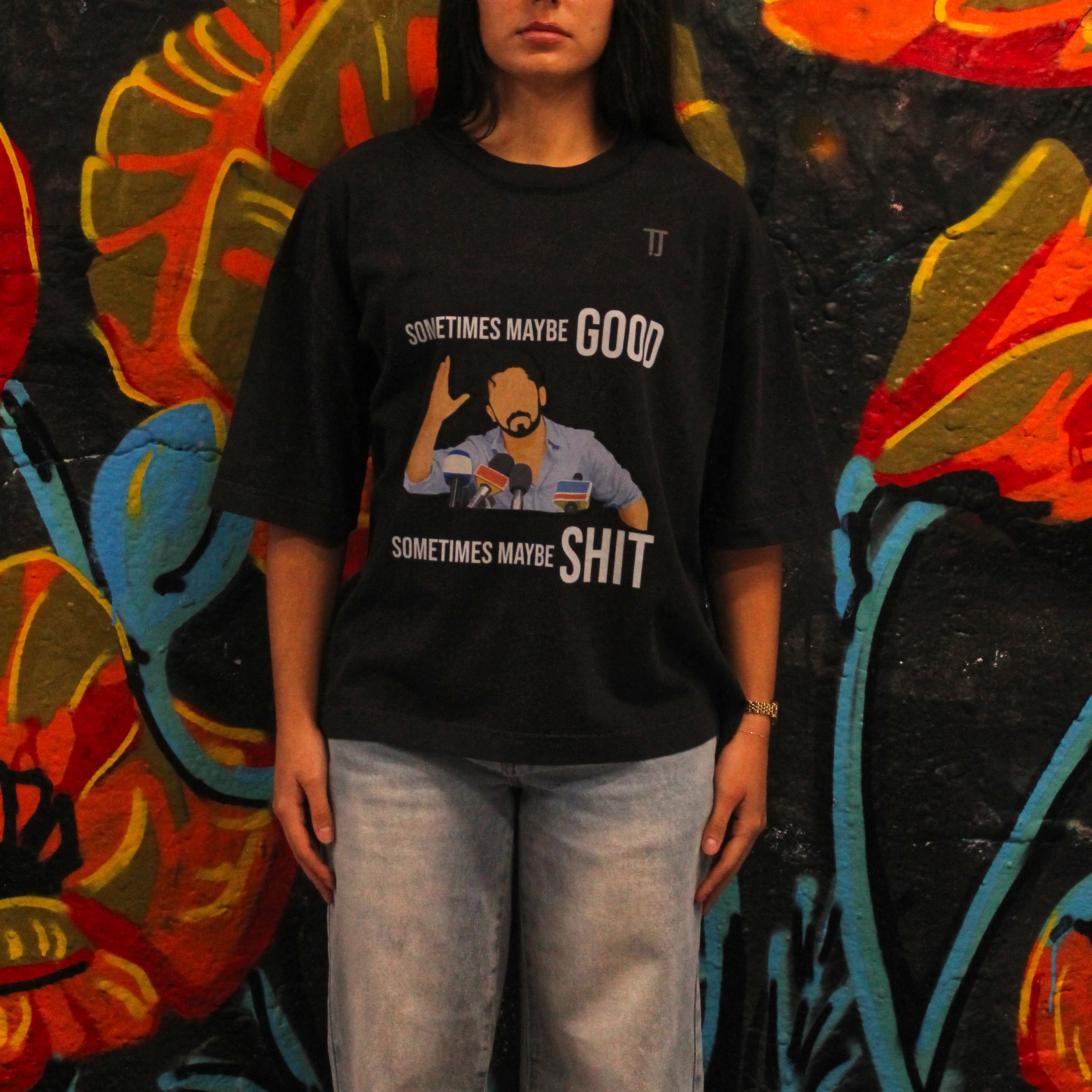 Reality - Boxy Tee - Washed Black