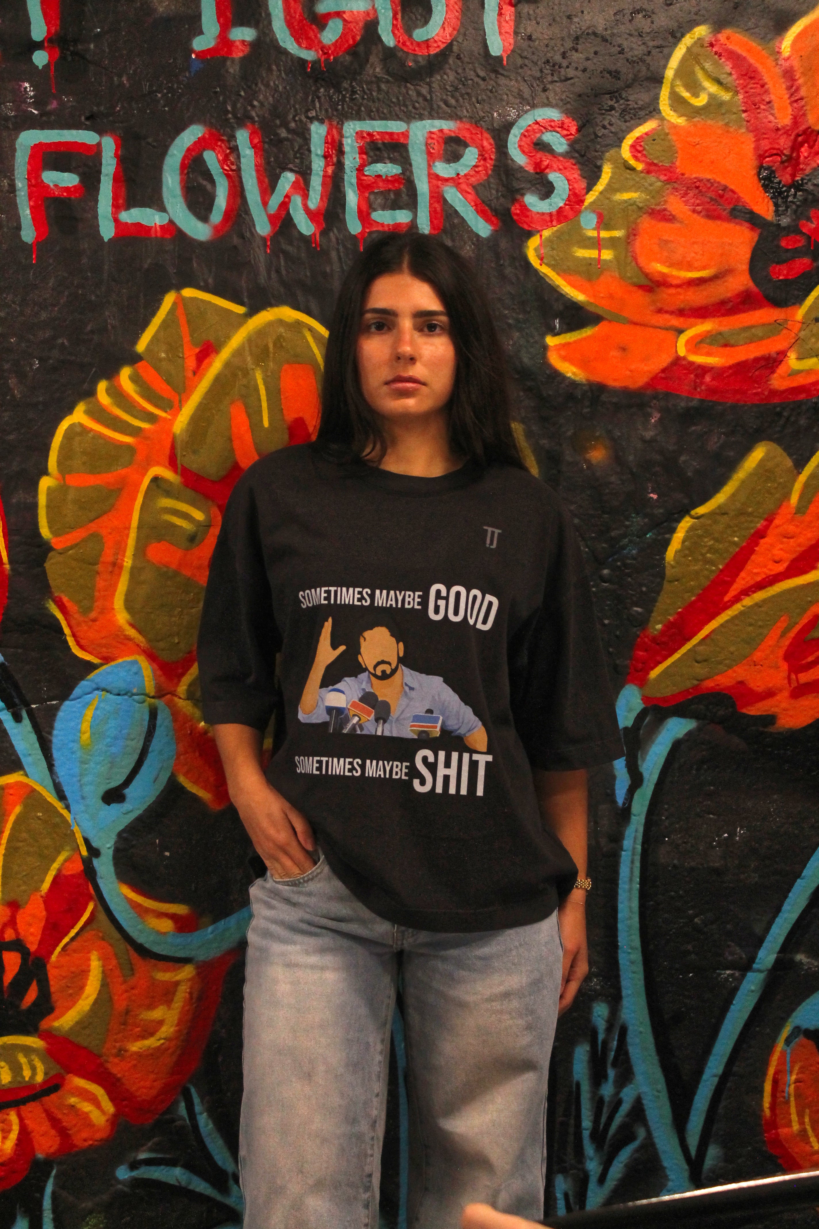 Reality - Boxy Tee - Washed Black