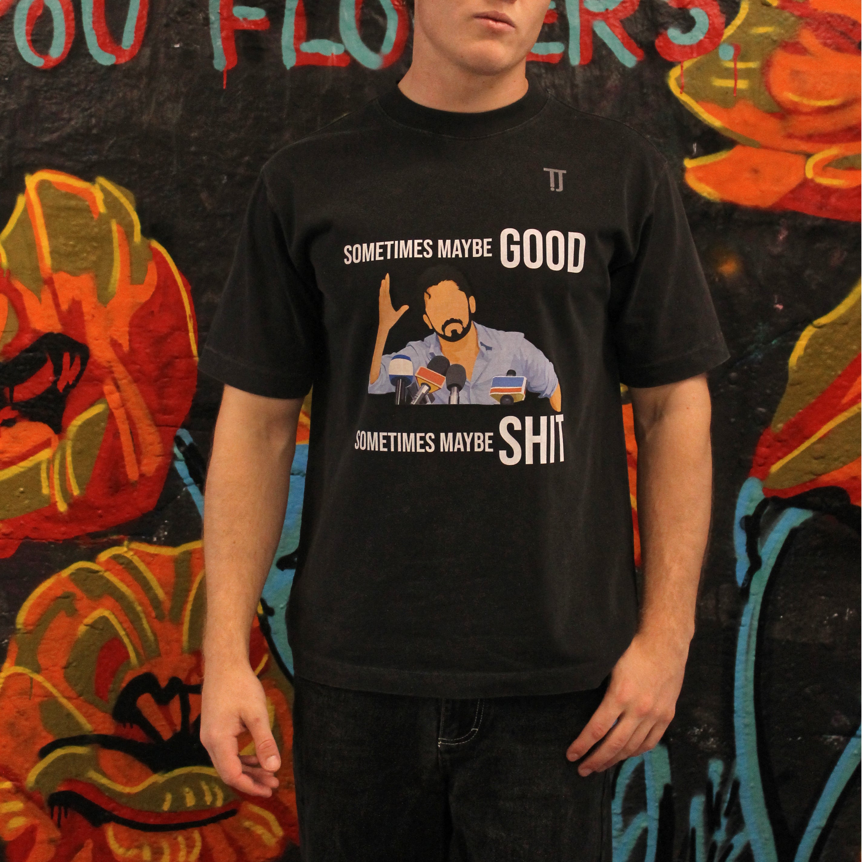 Reality - Heavyweight Oversized Drop Shoulder Tee - Washed Black