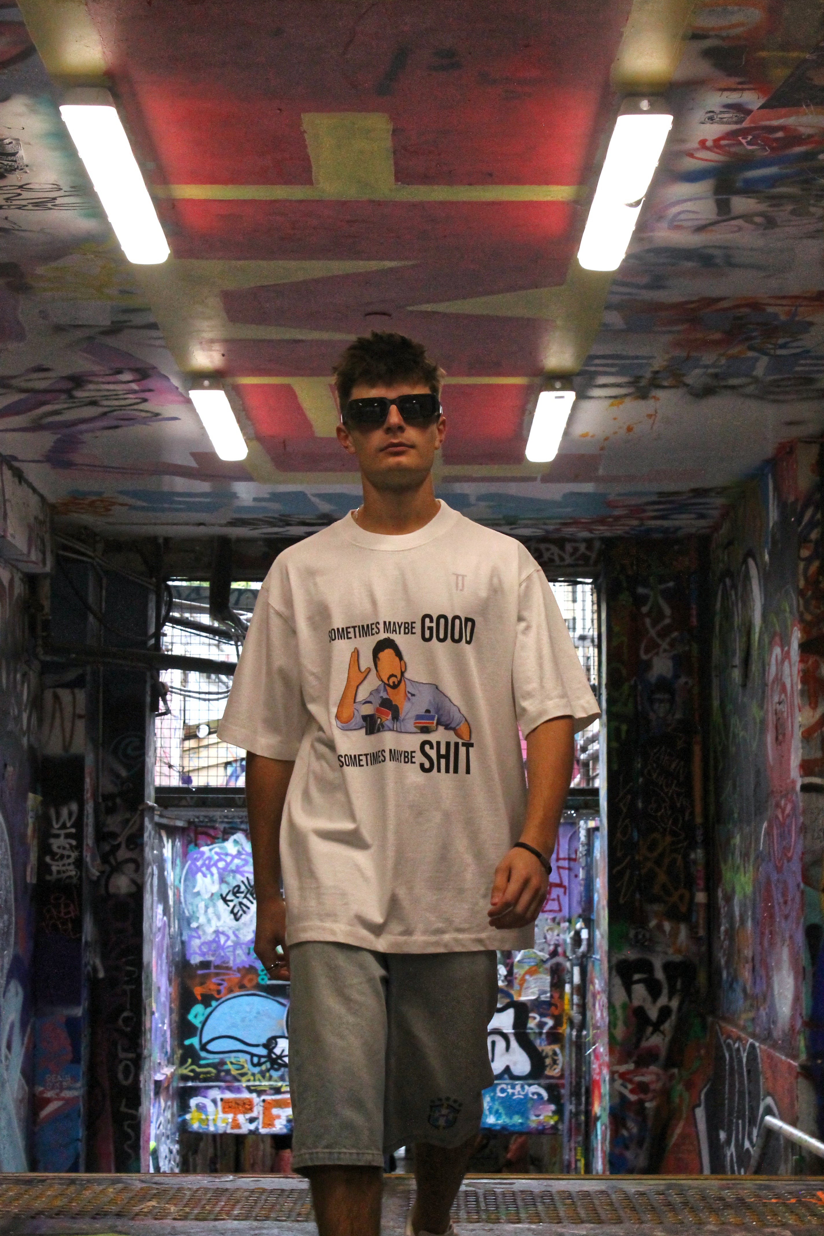 Reality - Heavyweight Oversized Drop Shoulder Tee - White