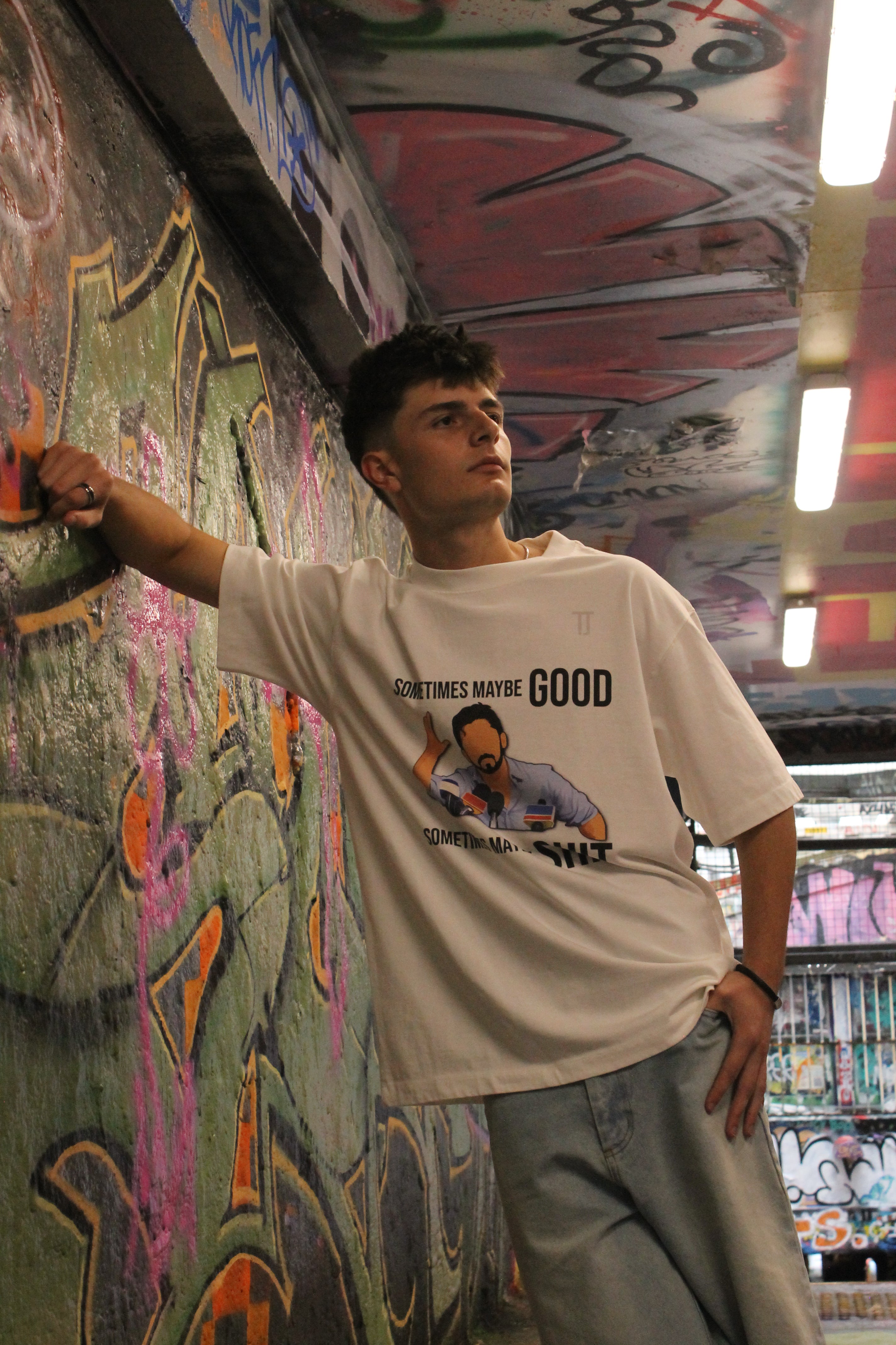 Reality - Heavyweight Oversized Drop Shoulder Tee - White