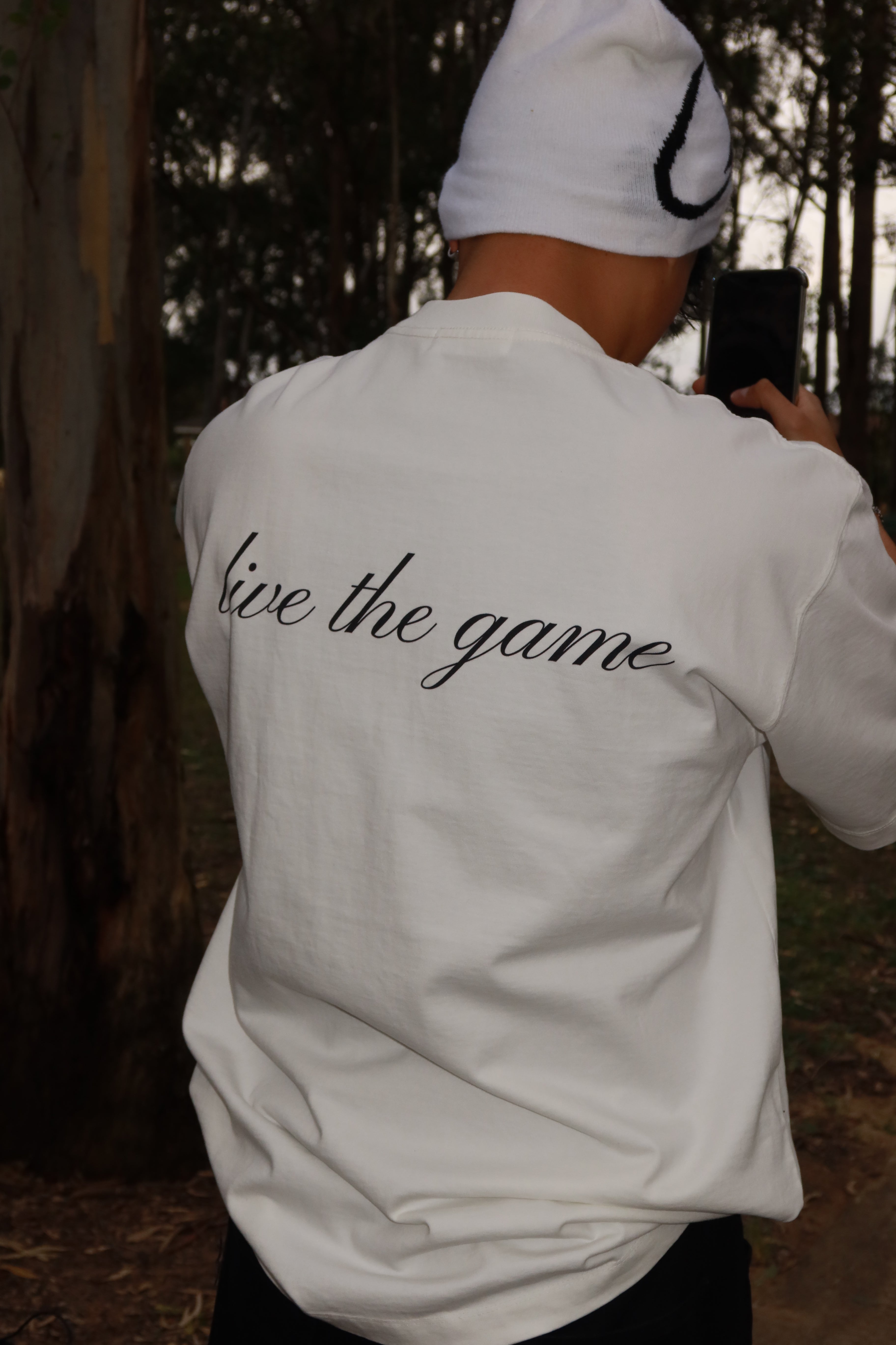 Live the Game - Heavyweight Oversized - White