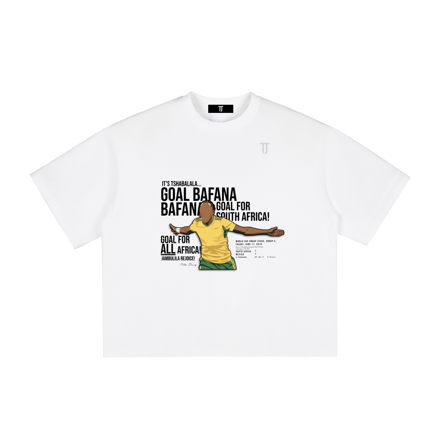 Bafana Bafana - Boxy Tee - White